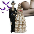 Gothic Skeleton Couple Resin Bride Groom Halloween Decoration Desk Qme a China Mainland