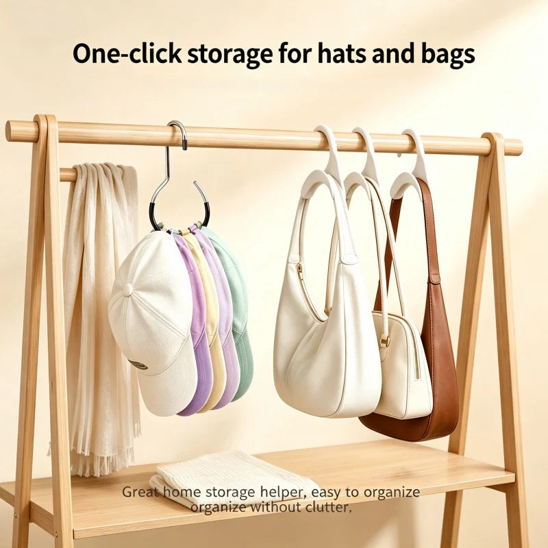 Bag Hook Hat Hook Stackable Space-saving Storage Multi-function Bag and Hat Rack Hat Silk Scarf Shawl Handbag Hanger Qme