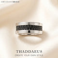 Classic Black Zirconia Band Ring,Europe Style Jewelry Fine Jewerly For Men & Women Gift In 925 Sterling Silver,Super Deals Qme 7
