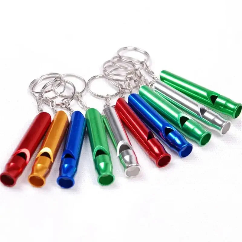 1 Small Multifunctional Aluminum Emergency Survival Whistle Keychain Qme