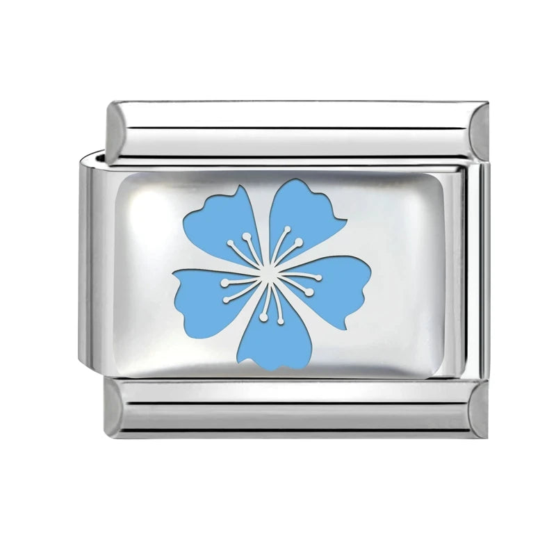 New 2026 Y2K Rainbow Heart Earth Blue Series Pattern Italian Charm Links Fit 9mm Stainless Steel Bracelet Jewelry DIY Making Qme Style 1
