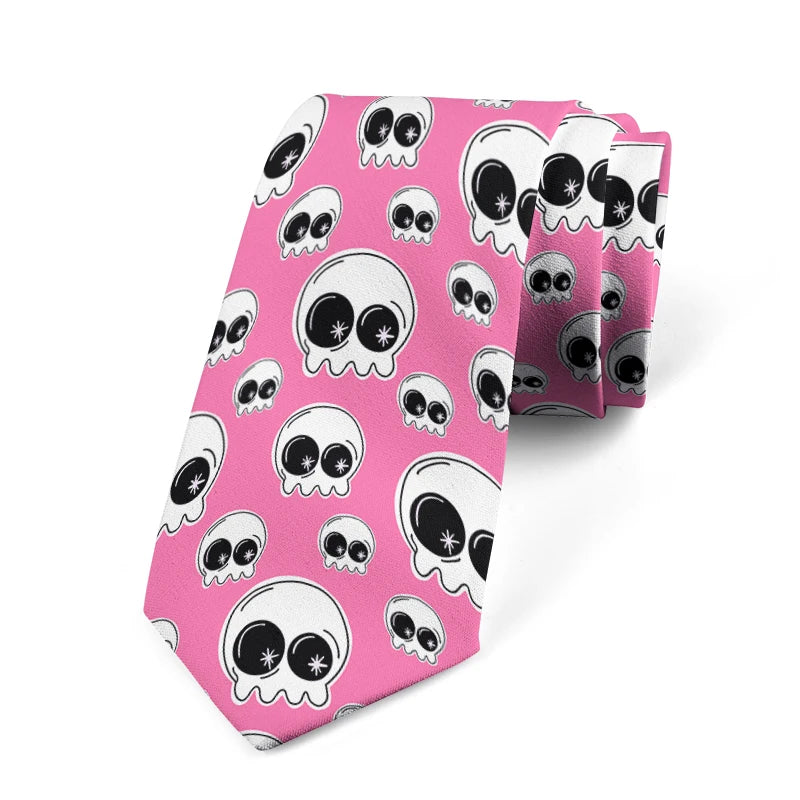Funny Skeleton 3D Printed Tie Fashion Casual Business Office Unisex Qme style4