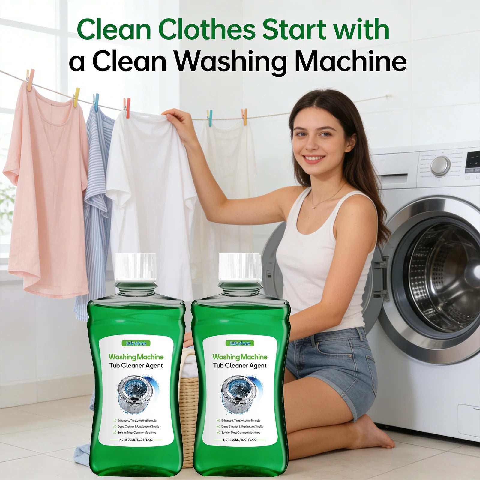 Washing Machine Sink Cleaner Remove Mold Spots Reduce Bacterial Growth Eliminate Odors Refreshing Suitable for Multiple Models Qme