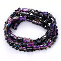 Bamboo Glass Beads AB Color Faceted Flat Curved Waist Column Crystal Loose Spacer Bead for DIY Crafts Earring Bracelet Jewelry Qme Color 5 8x11mm-60pcs