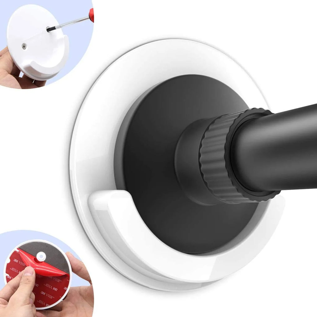 Pole Hanger Holder Anti-falling Round Rod Rod Curtain Door Curtain Shower Curtain Rod Useful Anti-slip Paste Hook Qme