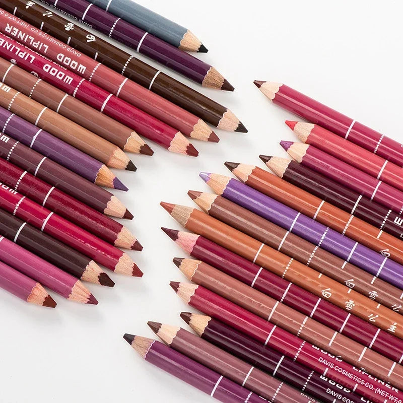 28Color Antifouling Lip Liner Professional Lipstick Pen Precise Waterproof Lip Outline Pencil Lip Makeup Lasting Eyeliner Creamy Qme