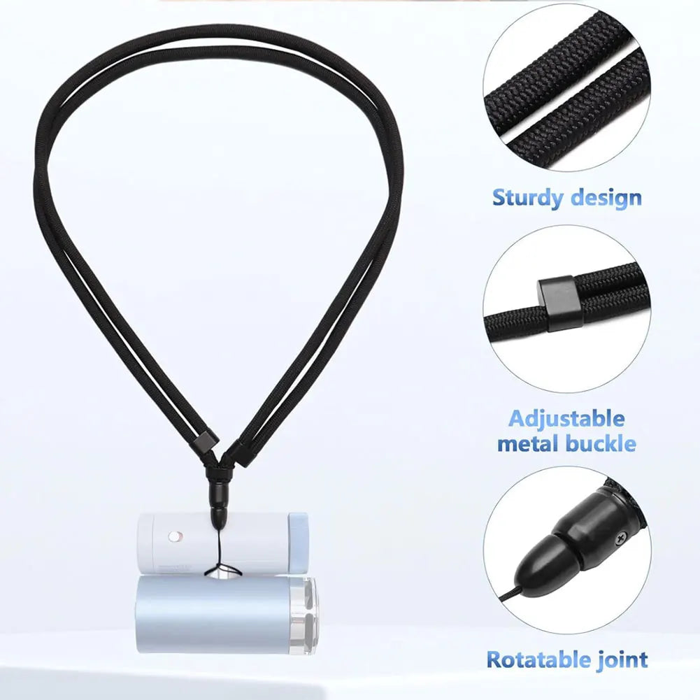 Multifunctional Fan Lanyard Upgraded Anti-Drop 360° Rotation Adjustable Neck/Crossbody Strap Fan Anti Loss Hanging Rope Qme