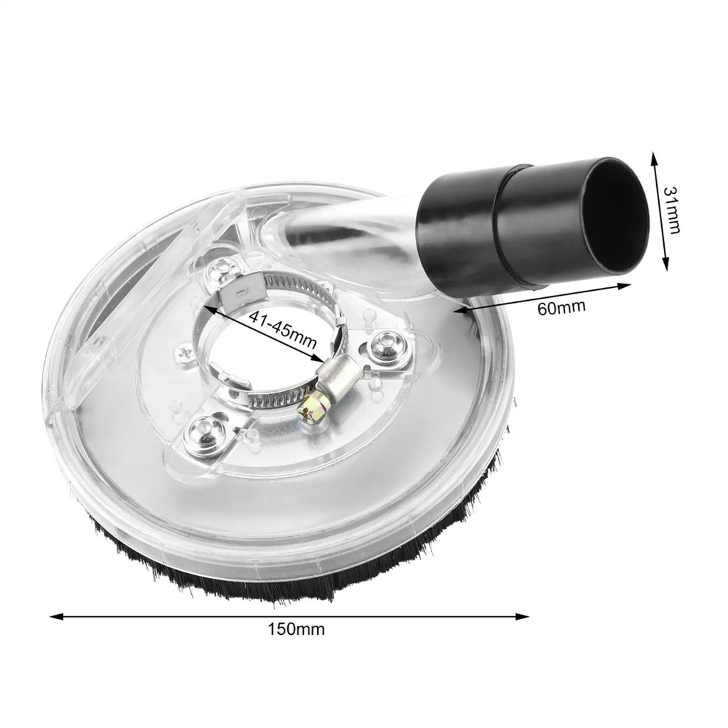 80-125mm Clear Dust Shroud for Angle Grinder Vacuum Cover Dry Grinding Dust Collection Guard Concrete Grinding Tool Qme