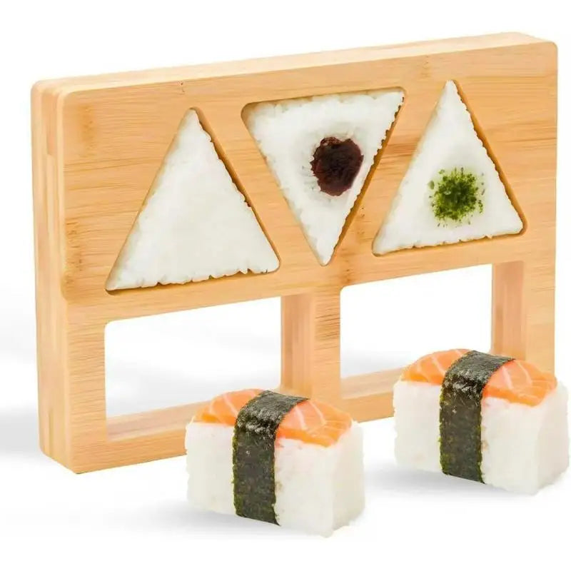 5 6 Holes Riceball Mold Classic Wooden Non Stick Sushi Press Qme 5 Holes