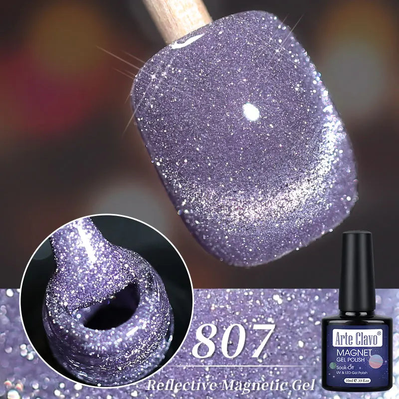 Arte Clavo Auroras Cat Eye Magnetic Gel Unicorn Shining Transparent