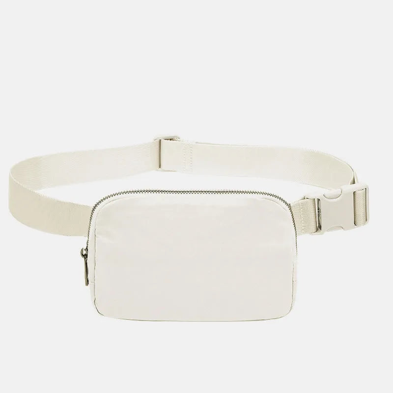 Waist Bag Running Sports Phone Holder Multifunctional Chest Qme white color
