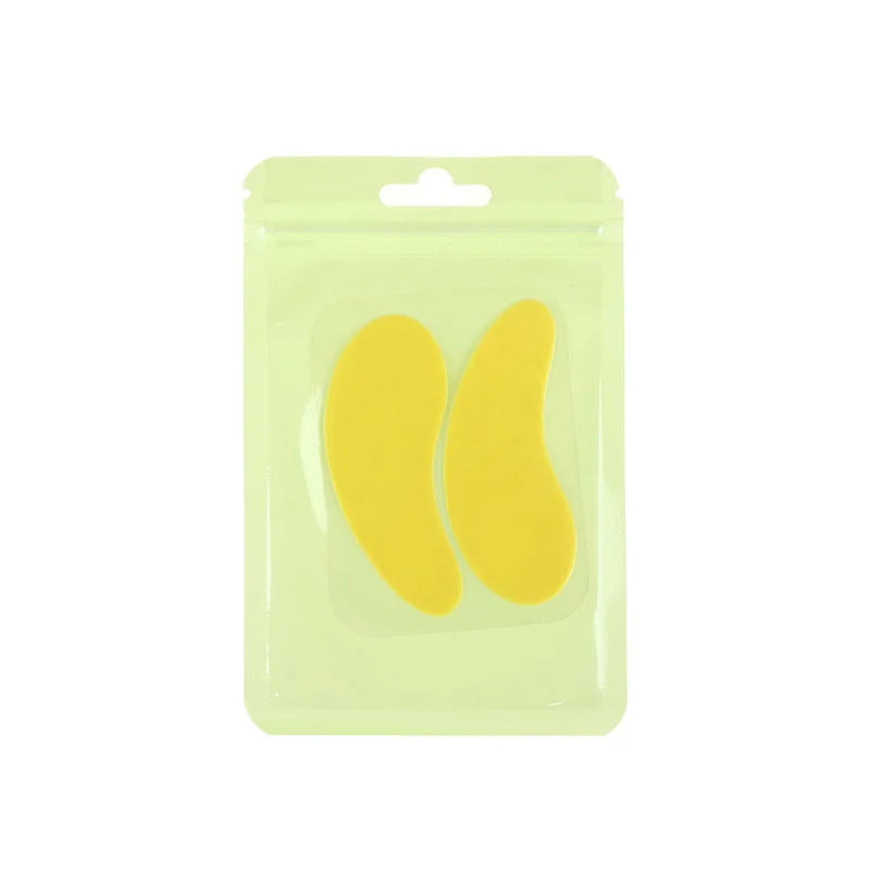 Reusable 1Pair Eye Pads Silicone Stripe Lash Lift Eyelash Extension Qme Yellow China Mainland