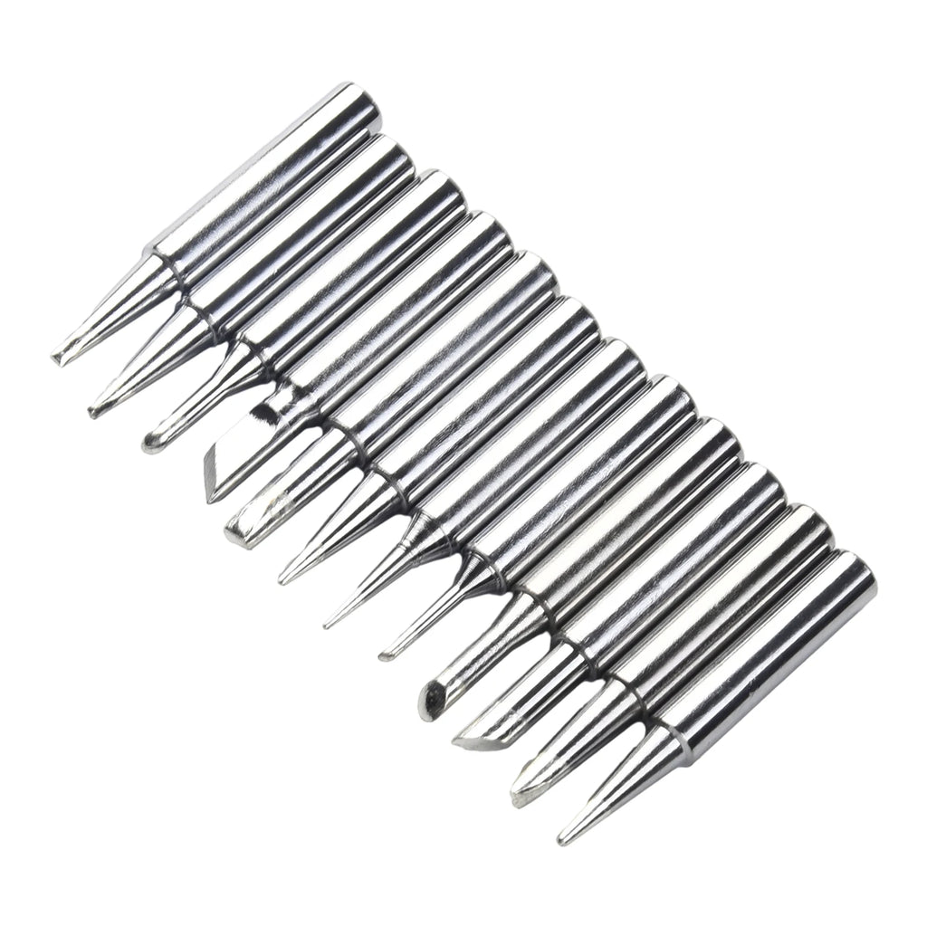 12pcs Soldering Iron Tips Set For 936/ 937/ 938/ 969/ 8586/ 852D Soldering Stations 900M-T Welding Station Tools I B C D K Qme