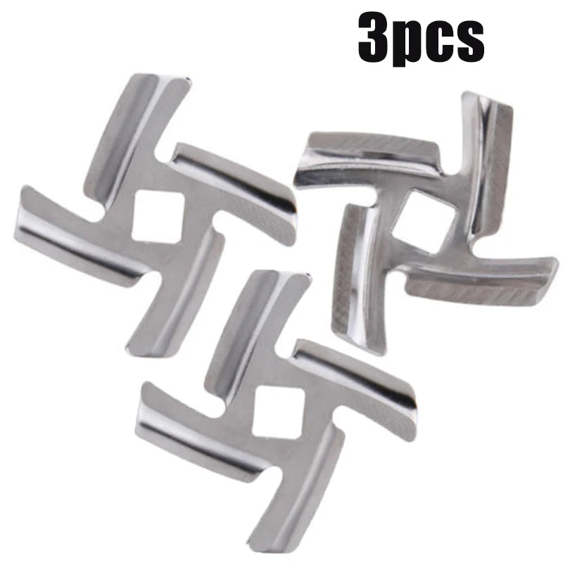 1pc/3pcs Meat Grinder Blade Stainless Inner Hole 8mm Meat Grinder Parts Blade For MGB Series Meat Grinder Kitchen Appliance Part Qme 3PCS