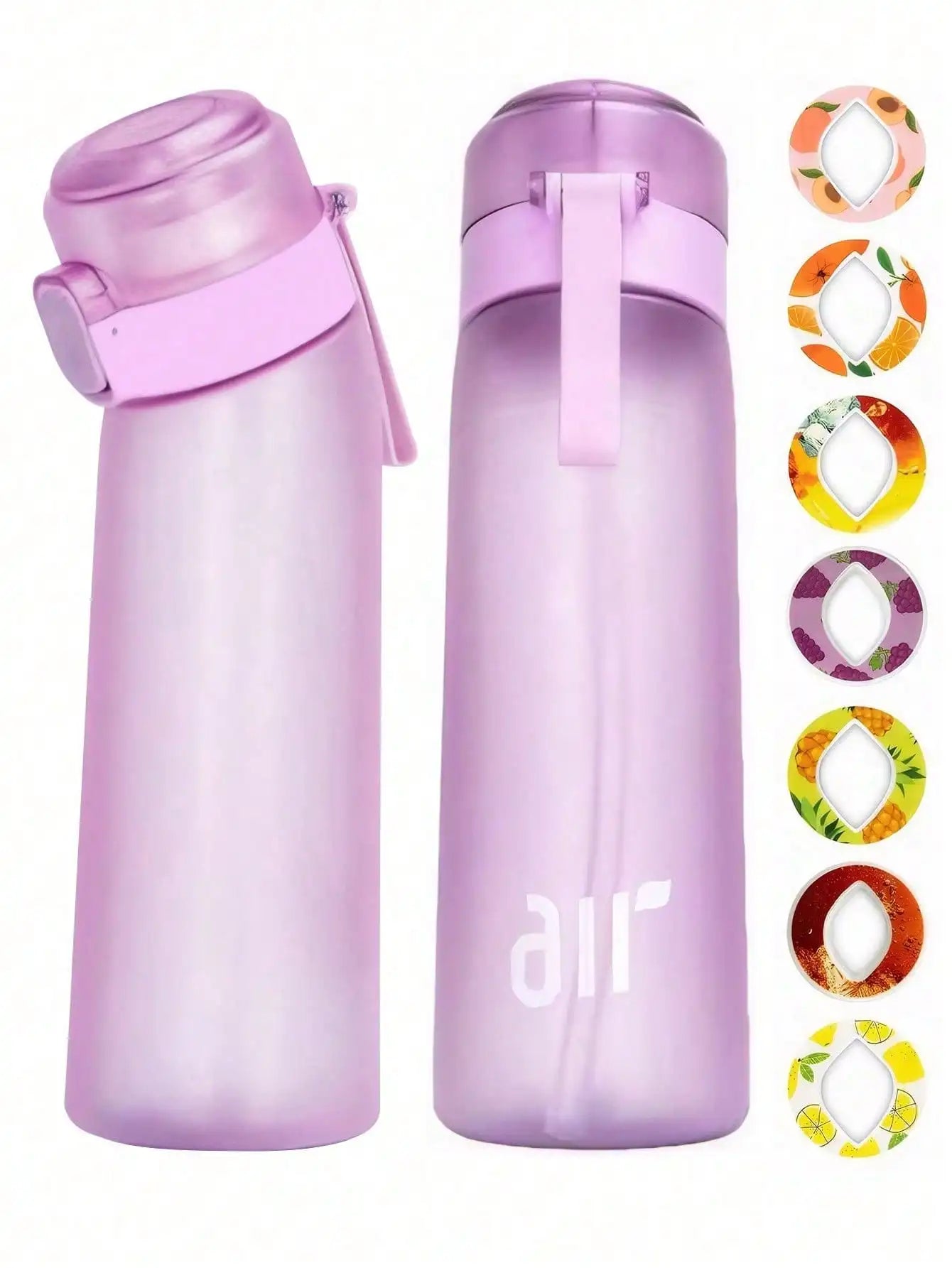 Portable Sports Traw Water Bottle Equipped 0 Sugar Calorie Random Qme Light purple 0.8L