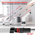 Electric Cleaning Brush Adjustable Waterproof Rotating Tool Electric Shower Scrubber For Home Shower Doors Kitchen Sinks Qme White China Mainland