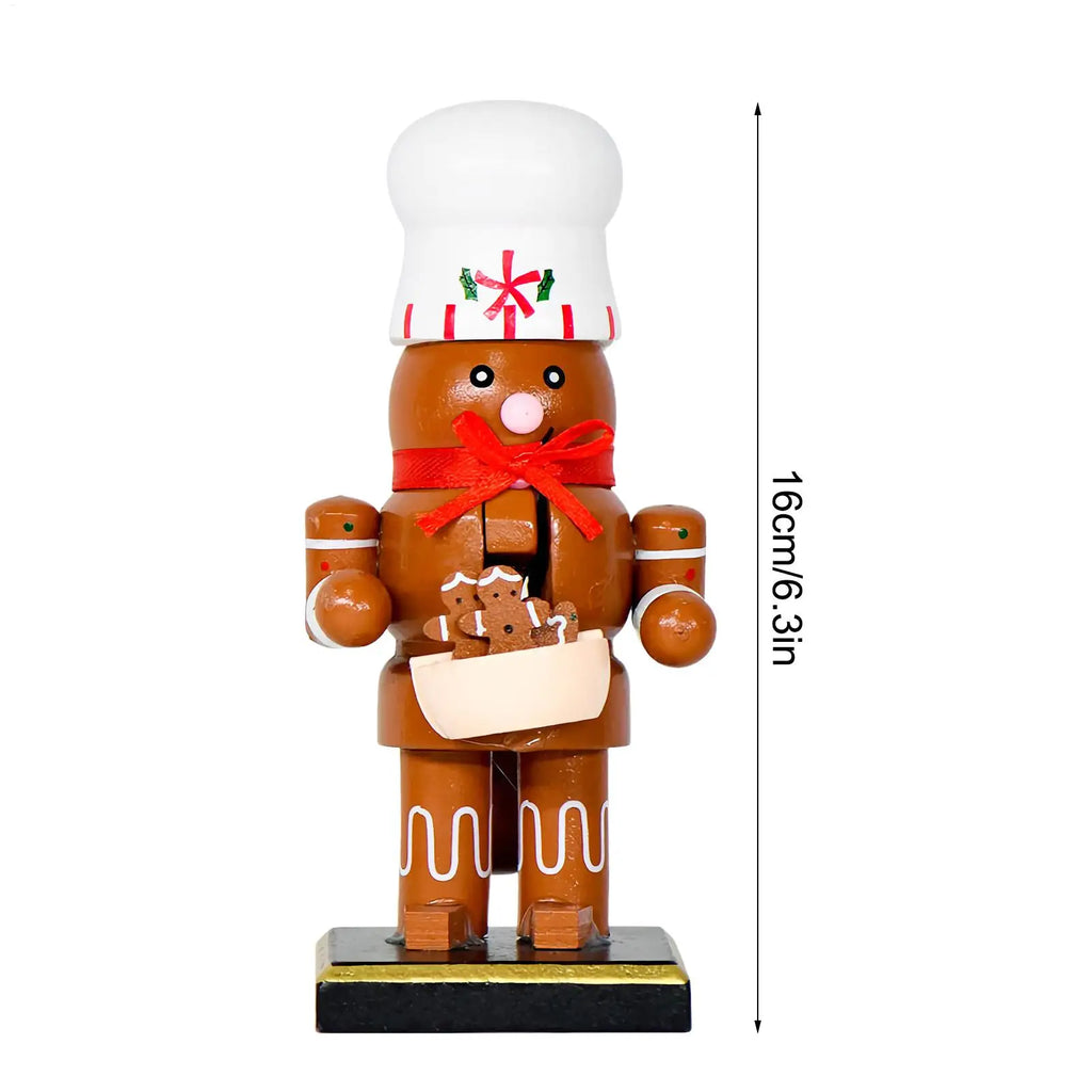 Christmas Figurines Wooden Nutcracker Tabletop Statues Christmas Decor Party Statues Table Centerpiece For Adults Children's Day Qme
