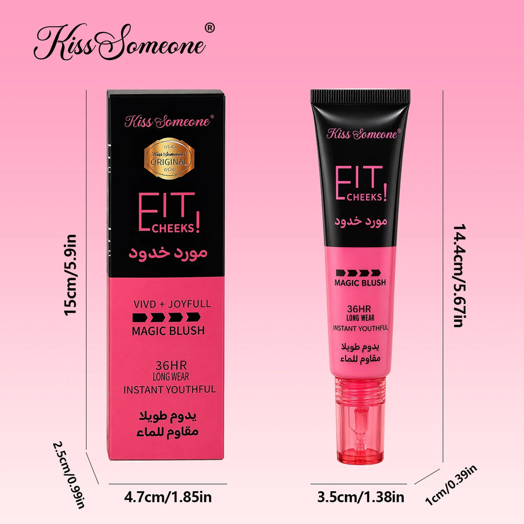 Temperature change lip oil and liquid powder blusher two in one long-lasting gloss makeup liquid suitable for Halloween use Qme