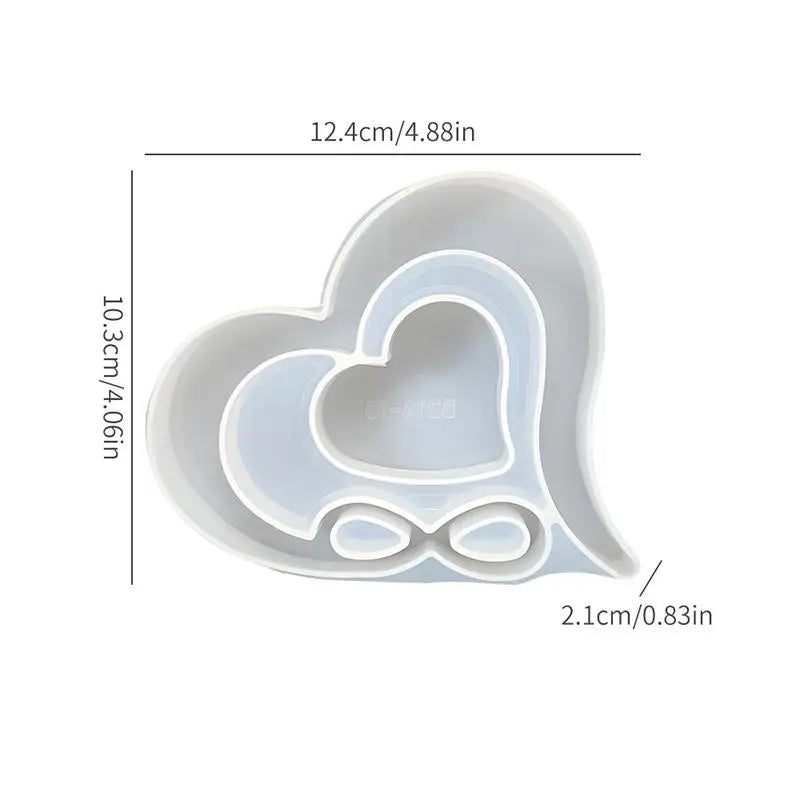 Heart-shaped Photo Frame Pendulum Base Silicone Mold, DIY Crystal Epoxy Resin Mold, DIY Photo Frame Ornament Qme A