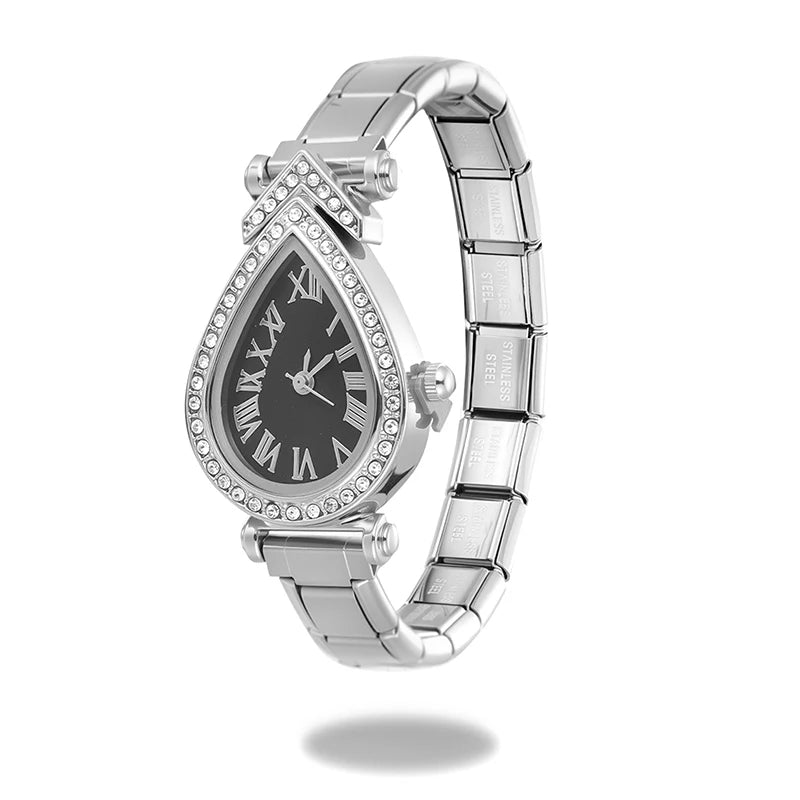 2026 Y2K Printed Pattern Dial Women's Stainless Steel Simple Square Watch Bracelet For Party Friend Wife Birthday Jewelry Gifts Qme S 36