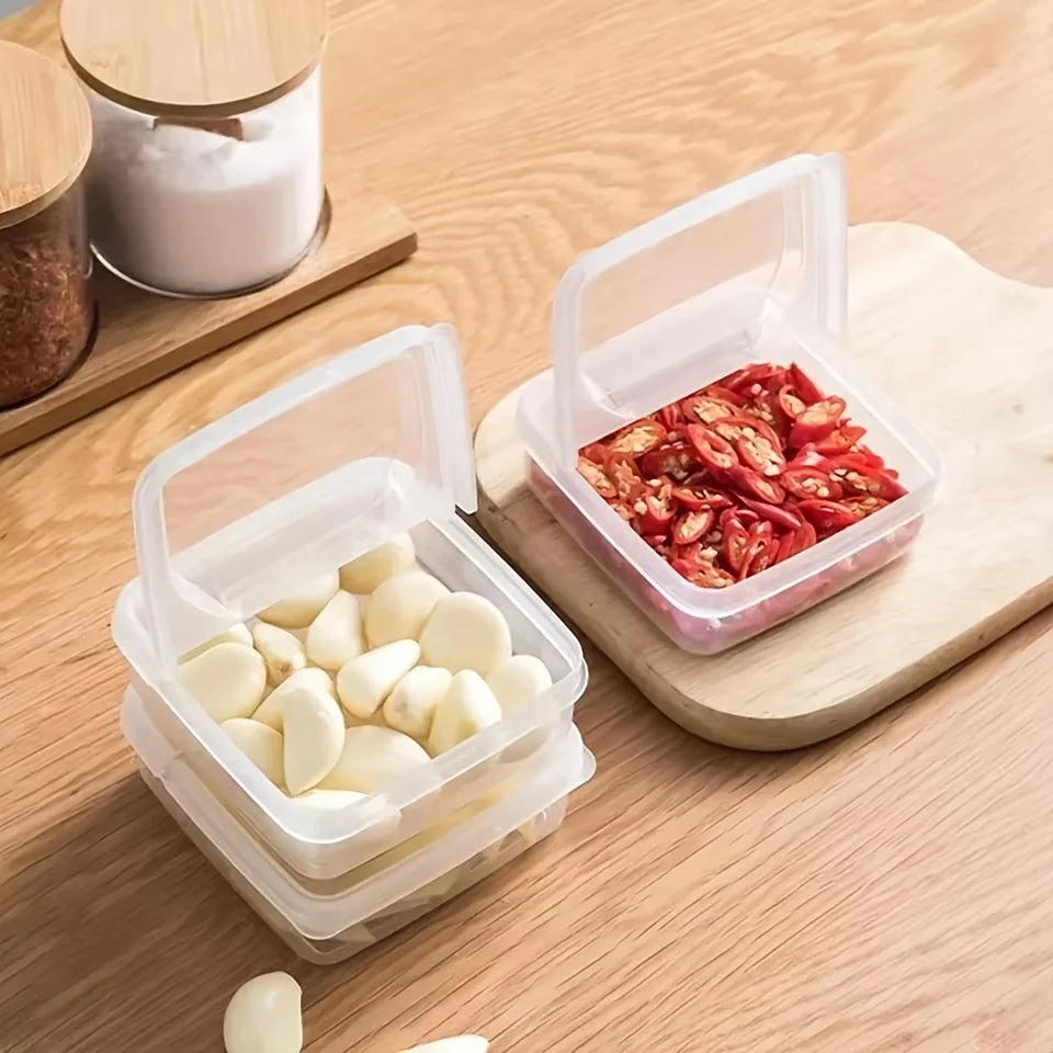 2 Storage Boxes Butter Cheese Slices Refrigerator Scallion Ginger Qme