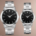 New couple watch with luminous steel strip for women, quartz watch for men and women, gift watch manufacturer Qme 1