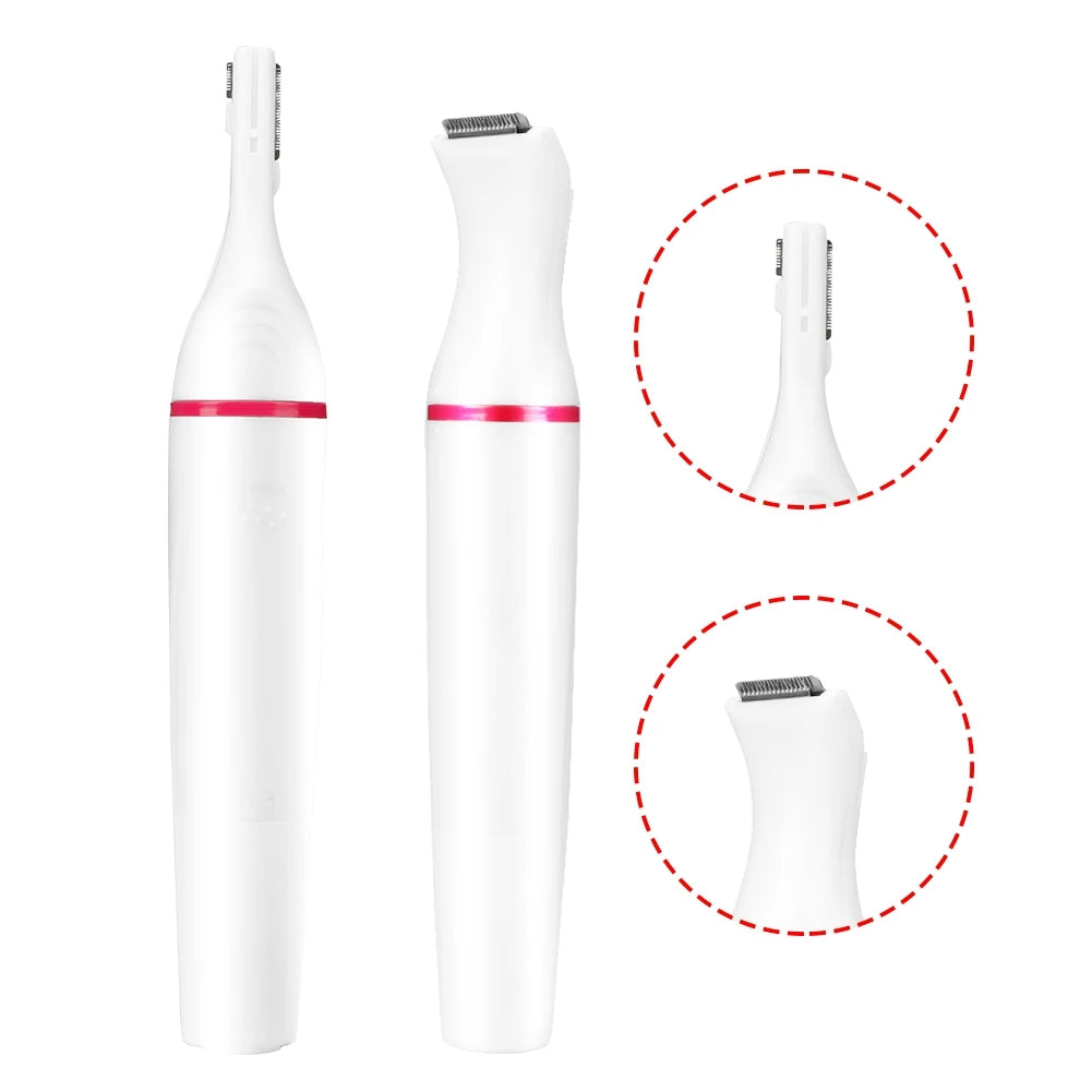 Women Eyebrow Trimmer 4-in-1 Electric Women Hair Eyebrow Nose Bikini Hair Trimmer Battery Not Included Electric Qme