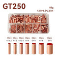 125 250 414 Non Insulated Electrical Butt Terminal Assortment Wire Qme 250PCS