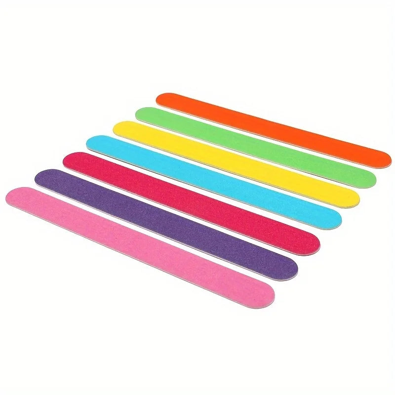 Double-Sided Nail Files, Comfortable Grip, Professional Manicure Sandpaper, Odorless Wooden Nail Polishers, Nail Files Qme