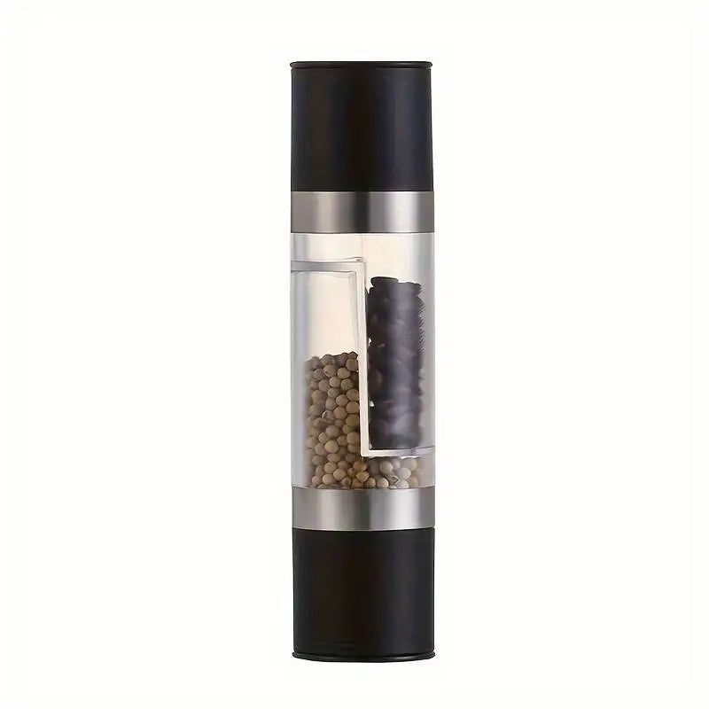 Salt And Pepper Grinder 2 in 1 Manual Stainless Steel Salt Pepper Mills With Adjustable Plastic Grinding Spice Mill Kitchen Tool Qme Plastic