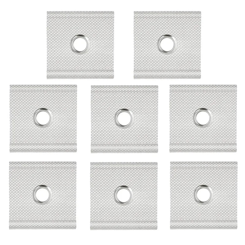 6-12PCS RV Camping Awning Hooks Clips Stainless Steel Sunshade Rail Hook RV Tent Hangers Sunshade Hook Clips Camper accessories Qme Whtie 8pcs