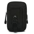 Men Mobile Phone Case Pouch Waist Bag Waterproof Nylon Multifunction Qme black color