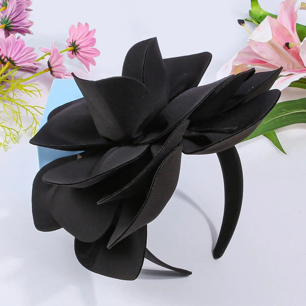 Exquisite Large Rose Flower Headband Sweet Elegant Oversized Qme Style 8