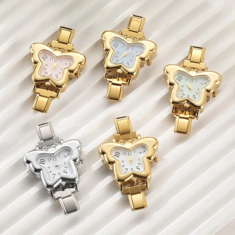 1PC Y2K Colorful Digit Dial High Quality Women Stainless Steel Butterfly Shape Watch Bracelet Bangle For Friend DIY Jewelry Gift Qme