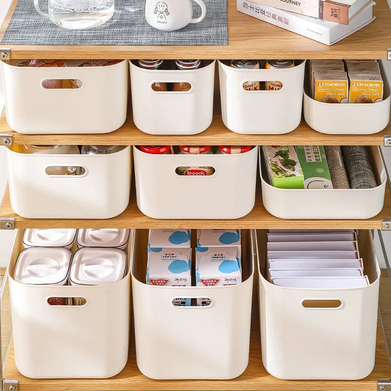 Solid Plastic Storage Box Large Capacity Home Clothing Toy Desktop Qme