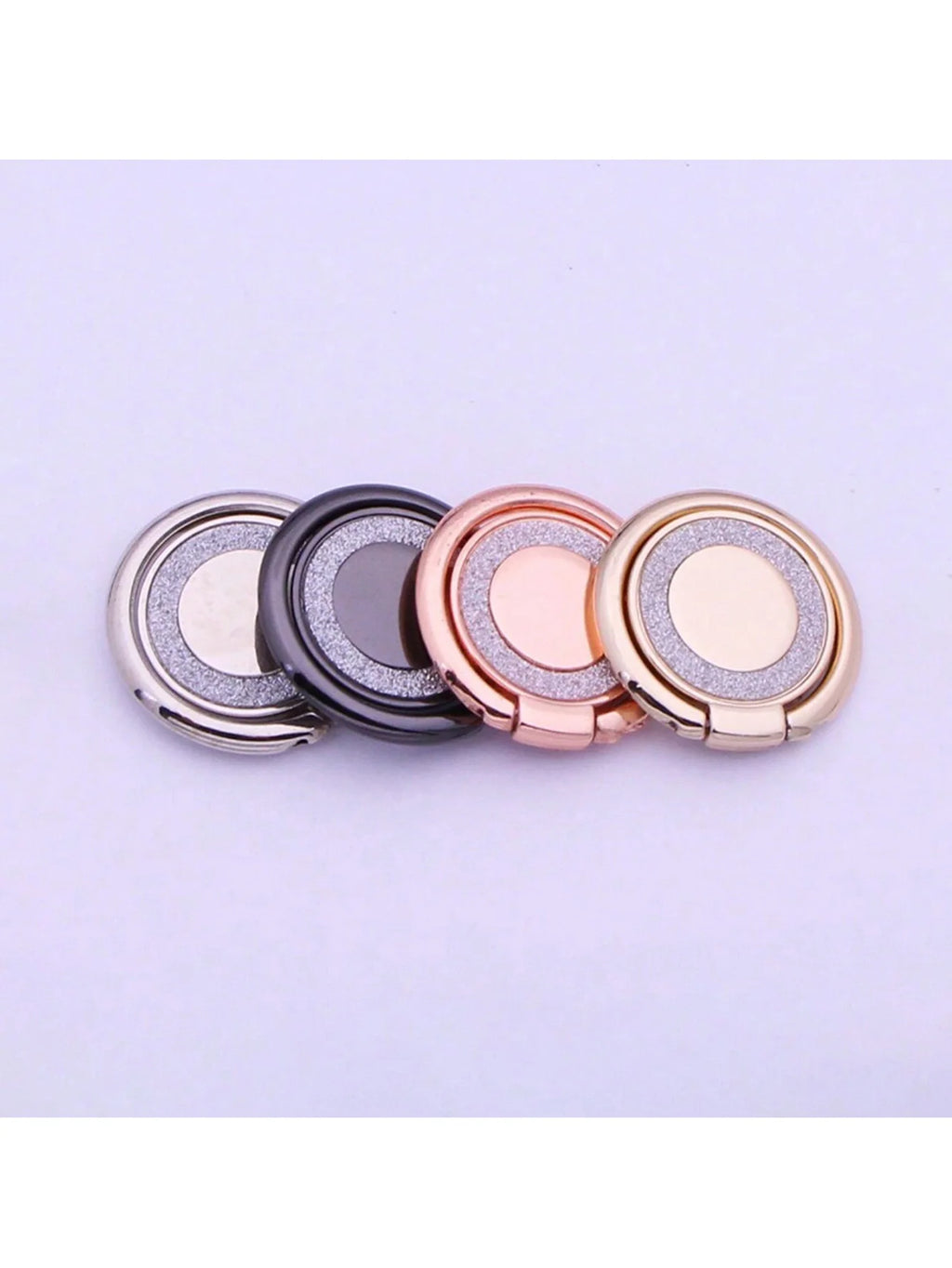 Round Foldable Zinc Alloy Phone Ring Holder 360 1 Rotating Magnetic Qme