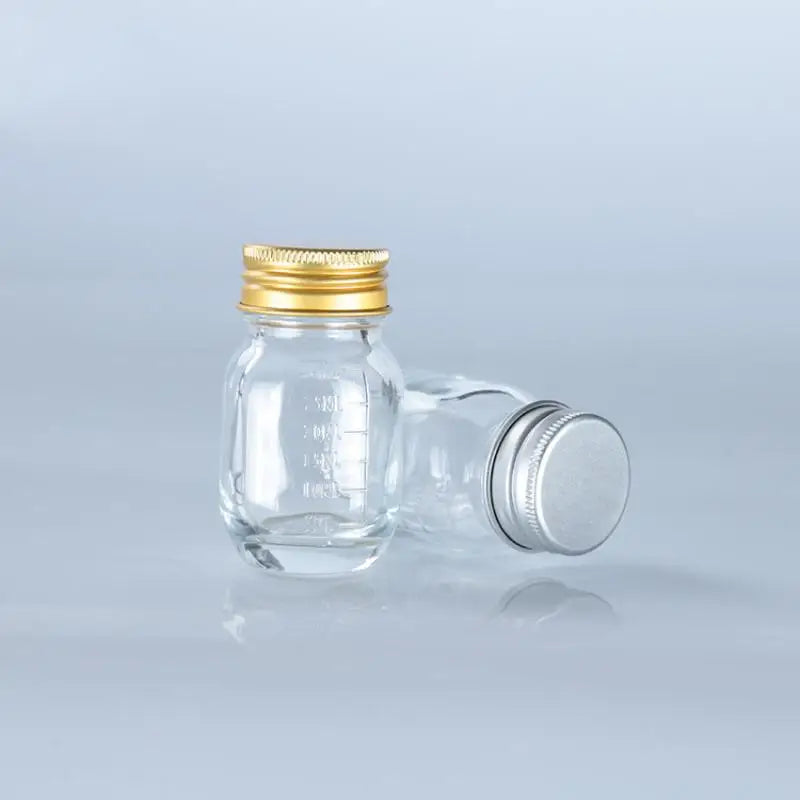 Small Glass Bottle Lid Medicine Leak-proof Powder Capsule Refillable Qme