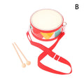 Kids Percussion Drum Wood Toy Carry Strap Music Instrument Teaching Qme B