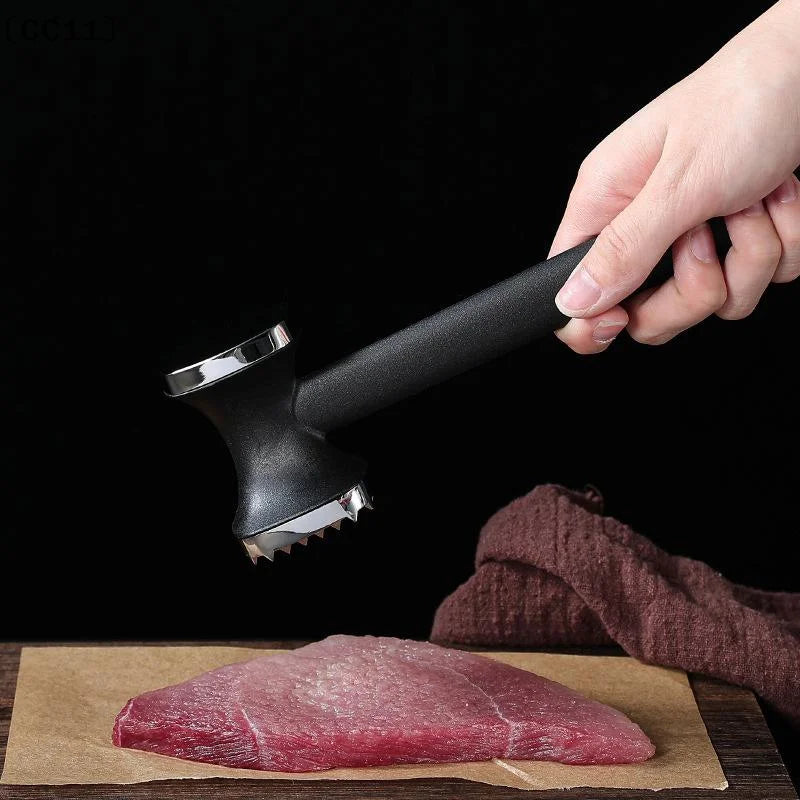 Heavy-duty Kitchen Meat Mallet Rubber Handle Alloy Hammer Head Easy Qme