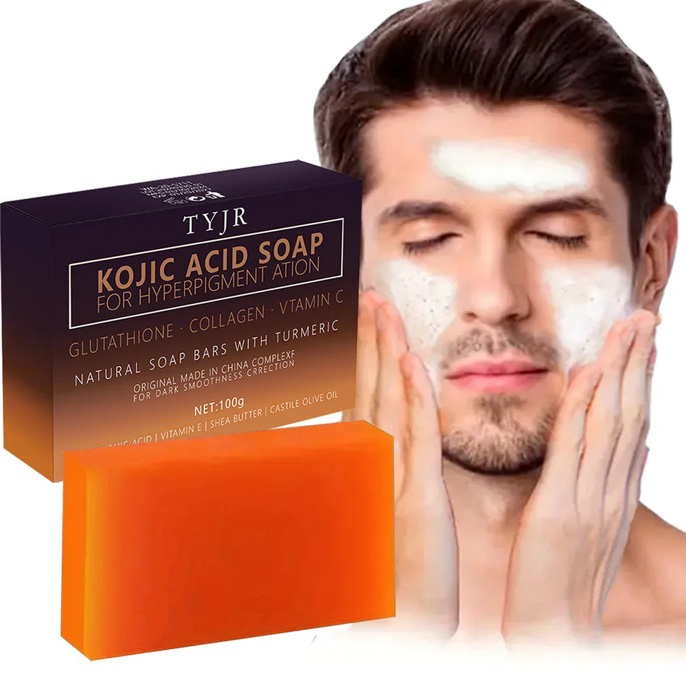 Turmeric Kojic Acid Soap Massage Soap Handmade Soap for Face and Bath for Deep Cleansing, Exfoliation, Body Moisturizing Qme Default Title