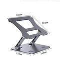 Laptop Stand Foldable Aluminum Alloy Portable Notebook Stand 10-17 Inch for Macbook Air Pro Computer Bracket Laptop Holder Qme N16 gray