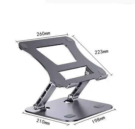 Laptop Stand Foldable Aluminum Alloy Portable Notebook Stand 10-17 Inch for Macbook Air Pro Computer Bracket Laptop Holder Qme N16 gray
