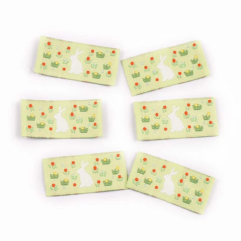 20pcs 15-45mm Mix Colorfull Flower/Heart/Tulip Pattern Label For DIY Clothing Decorative Sewing Accessories Without Gum cp3816 Qme 20pcs 40x20mm