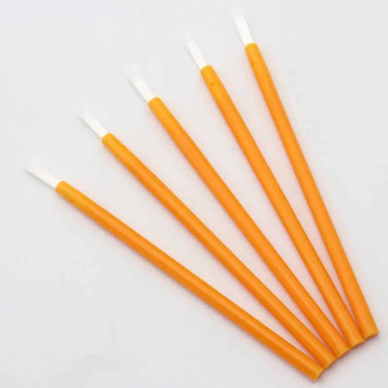 Disposable Nylon Fiber Lip Brush Lipstick Wands Clean Applicator Qme 50PCS Orange China Mainland