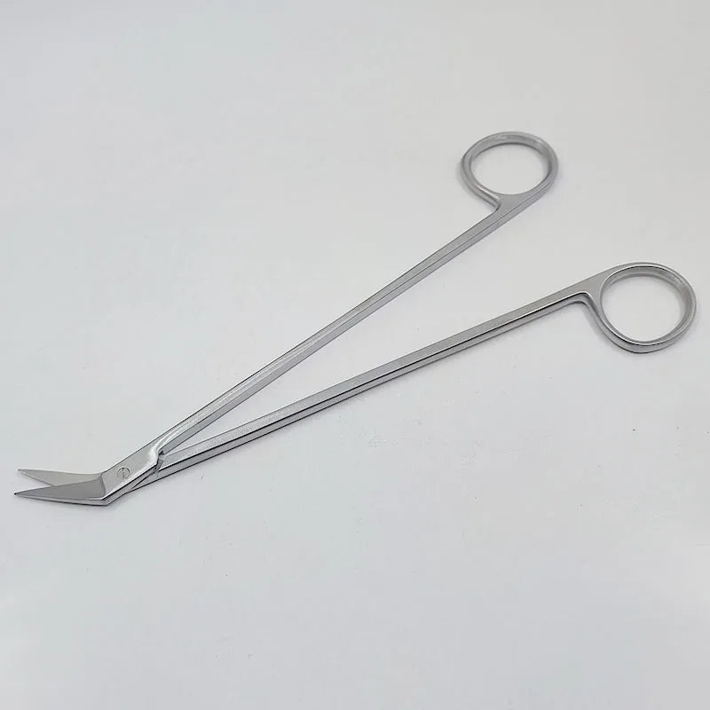 Stainless Steel Vascular Scissors 45 Angle Pointed Long Qme