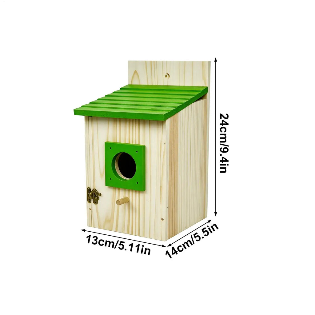 Owl Houses Outdoors Wood Large Ventilated Weather-resistant Shelter Qme