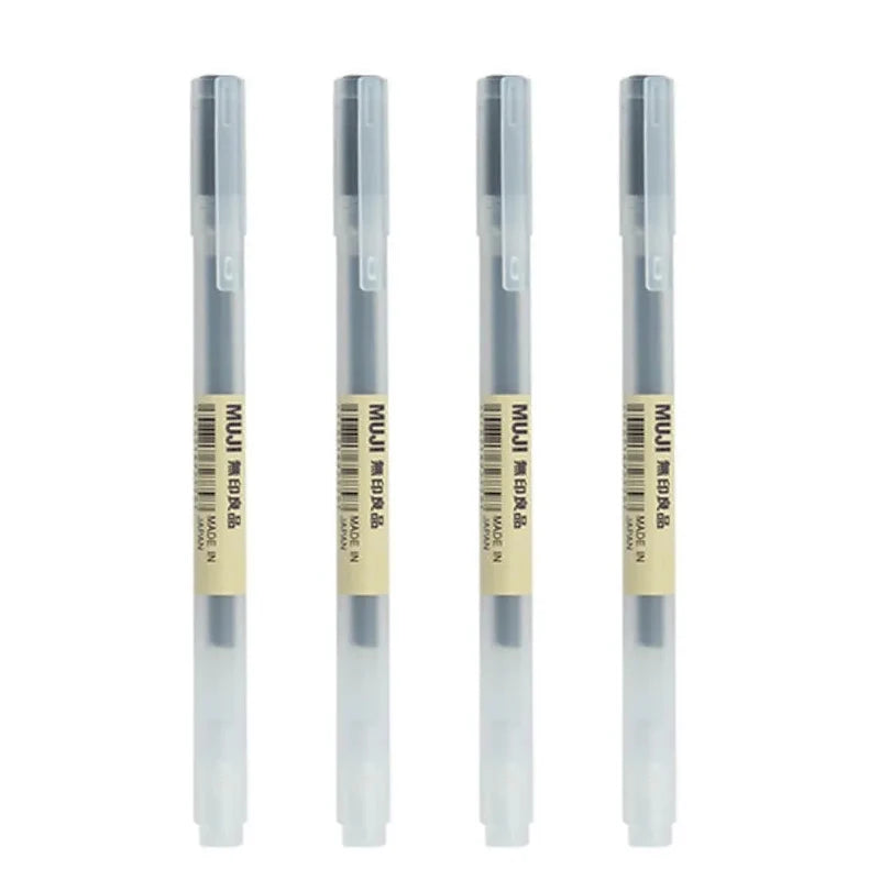 3-6Pcs Kawaii Gel Pen Black/Red/Blue 0.5mm Ink MUJIs Gel Pen Office School Ballpoint Pen Writing Stationery Qme 0.5mm 4 black