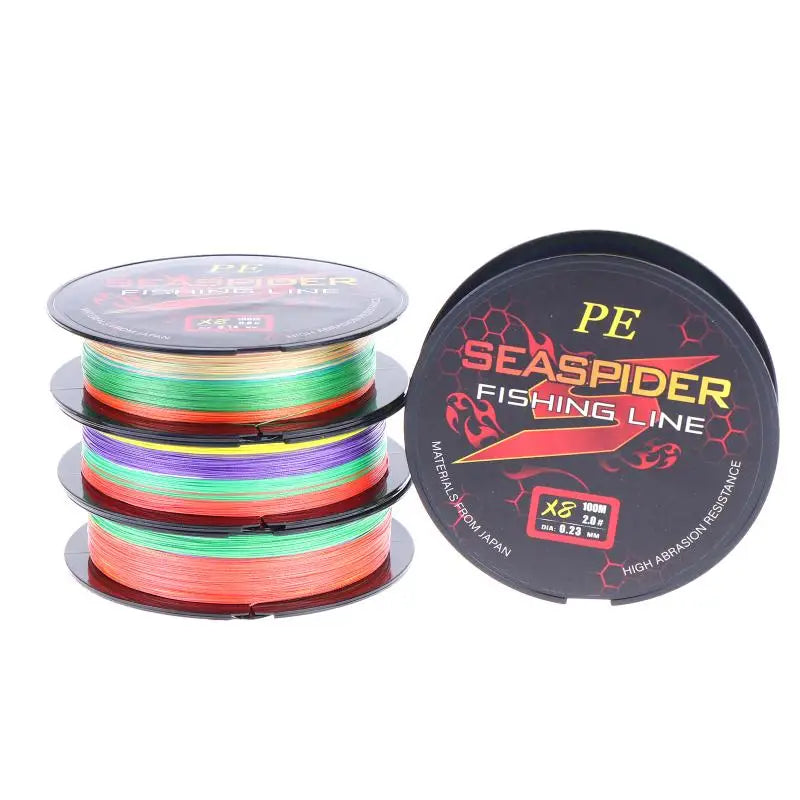 8 Strands 100M PE Braided Fishing Line Multifilament Lines Sea Wire Qme