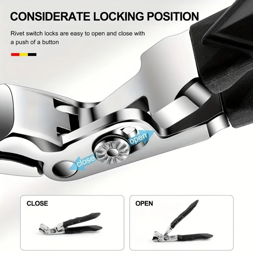 Anti Splash Nail Clippers Long Handle Professional Manicure Tool Qme