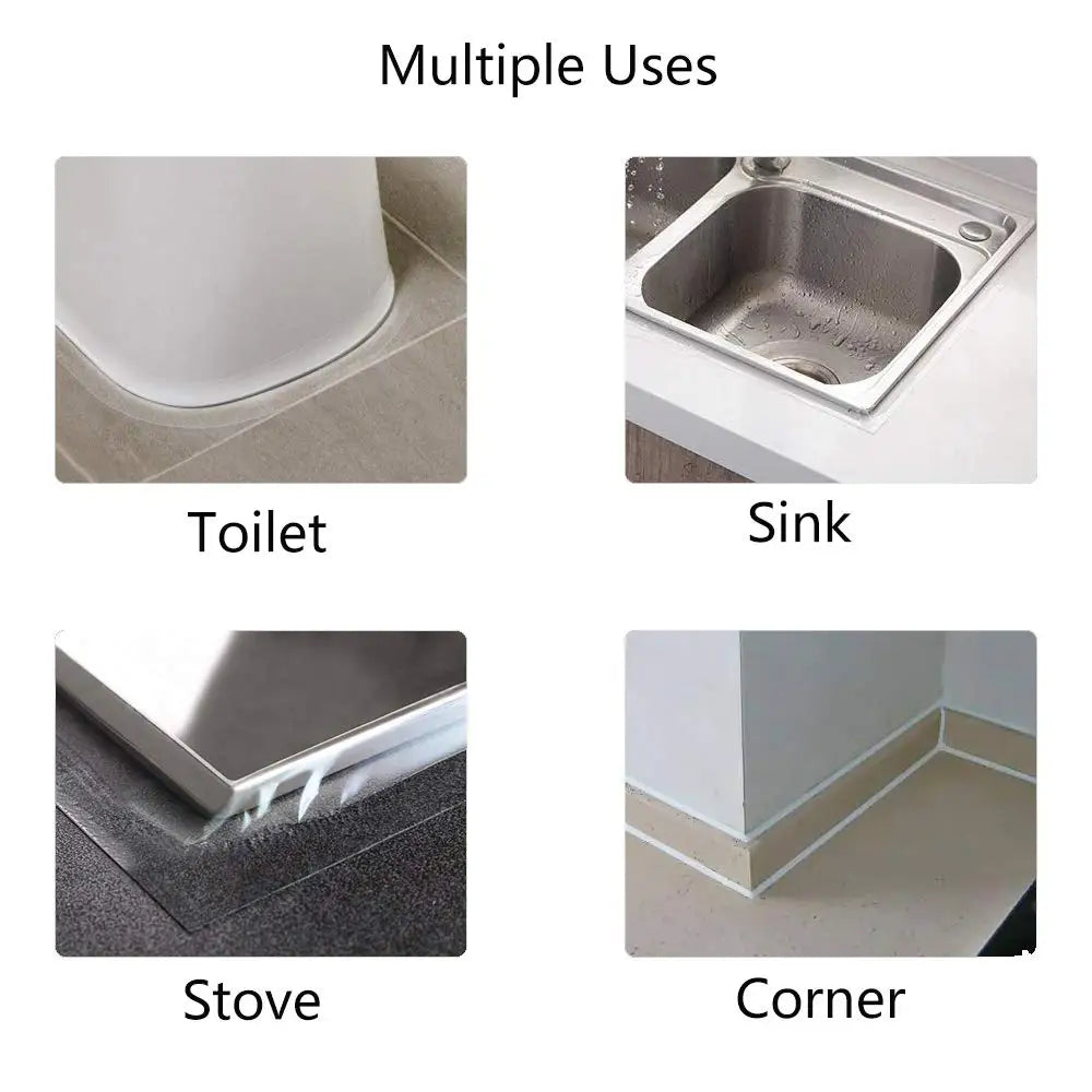 5M/10M Ultra-strong Self-Adhesive Nano Tape Single Side Waterproof Stain-Resistant Kitchen Sink Gap Caulk Strip Transparent Tape Qme